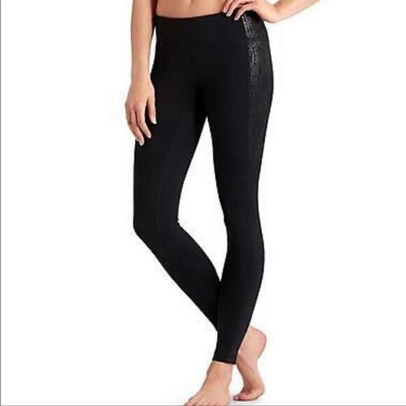 Athleta Legging Revelation Tights Sparkle Black M - Picture 2 of 6